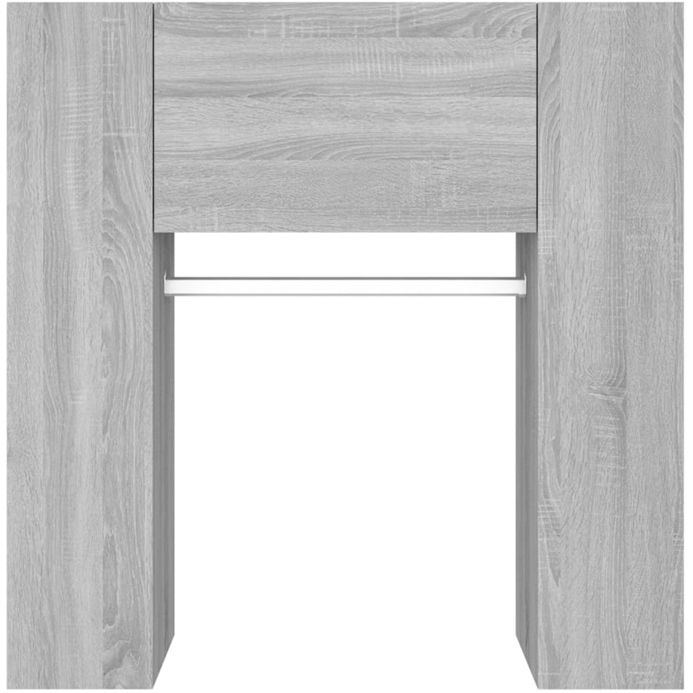 vidaXL Single Door 2 Shelf Grey Sonoma Hallway Cabinet with Rail Image 3