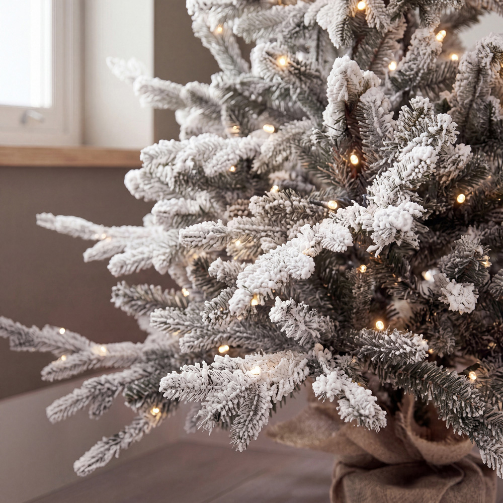 Charles Bentley Luxury Warm White LED Pre-Lit Faux Snowy Christmas Tree 3ft Image 7