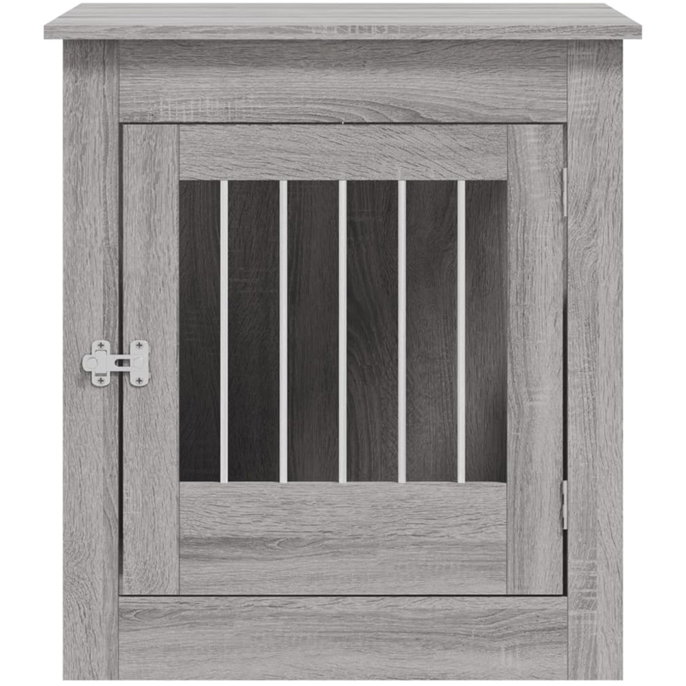 vidaXL Grey Processed Wood Dog Crate Furniture 64.5 x 80 x 71cm Image 6