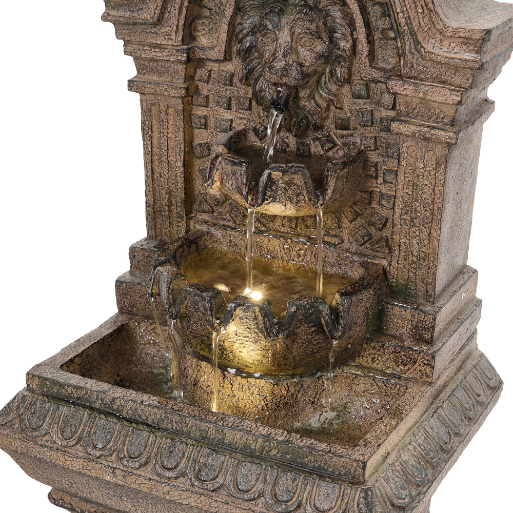 Living and Home Solar Powered European Style Outdoor Waterfall Fountain Image 5
