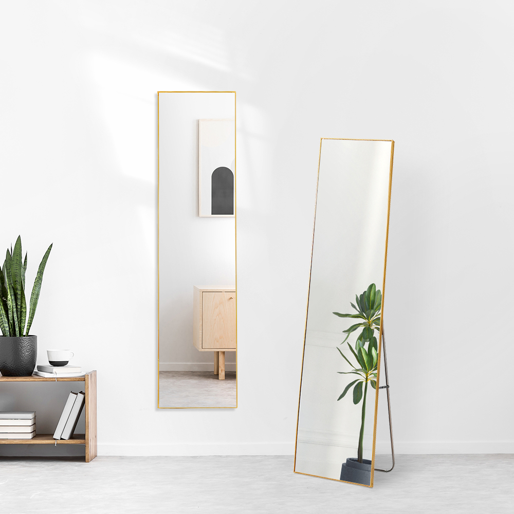 Living and Home Gold Slim Full Length Wall Mounted Mirror 150cm Image 7