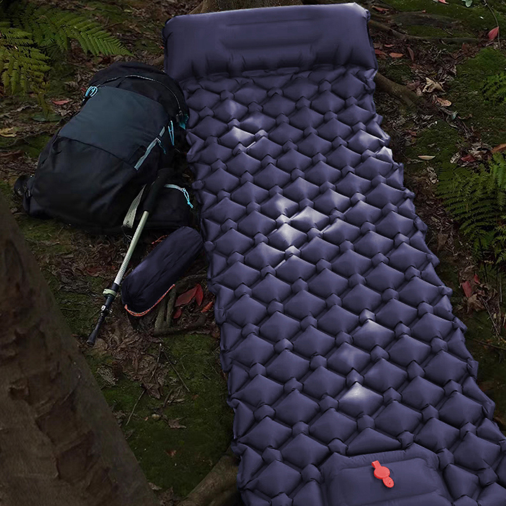 Living and Home Navy Blue Inflatable Sleeping Pad Air Bed 190 x 60cm Image 7