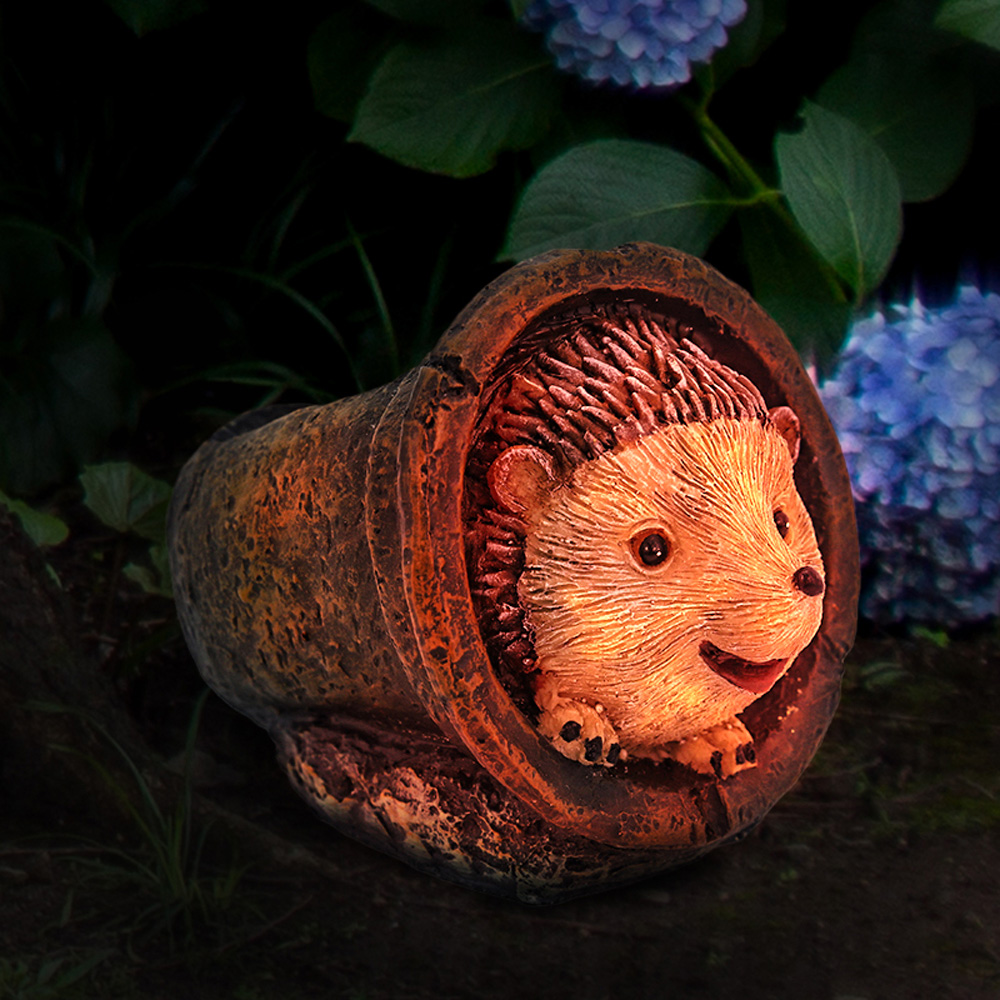 Avilo Hedgehog Solar Light Garden Ornament Image 2