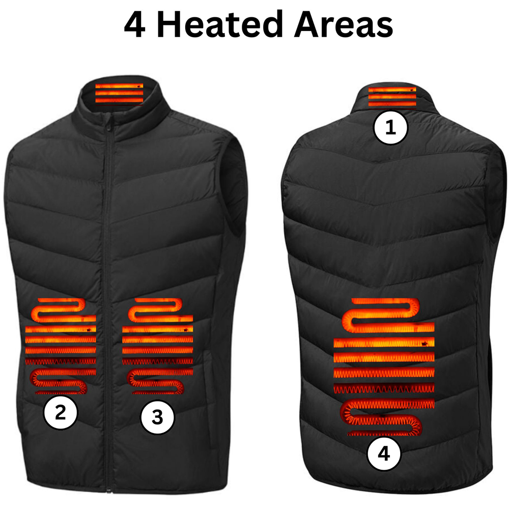 Groundlevel Winter Warm Heated Gillet Vest Extra Large Image 2