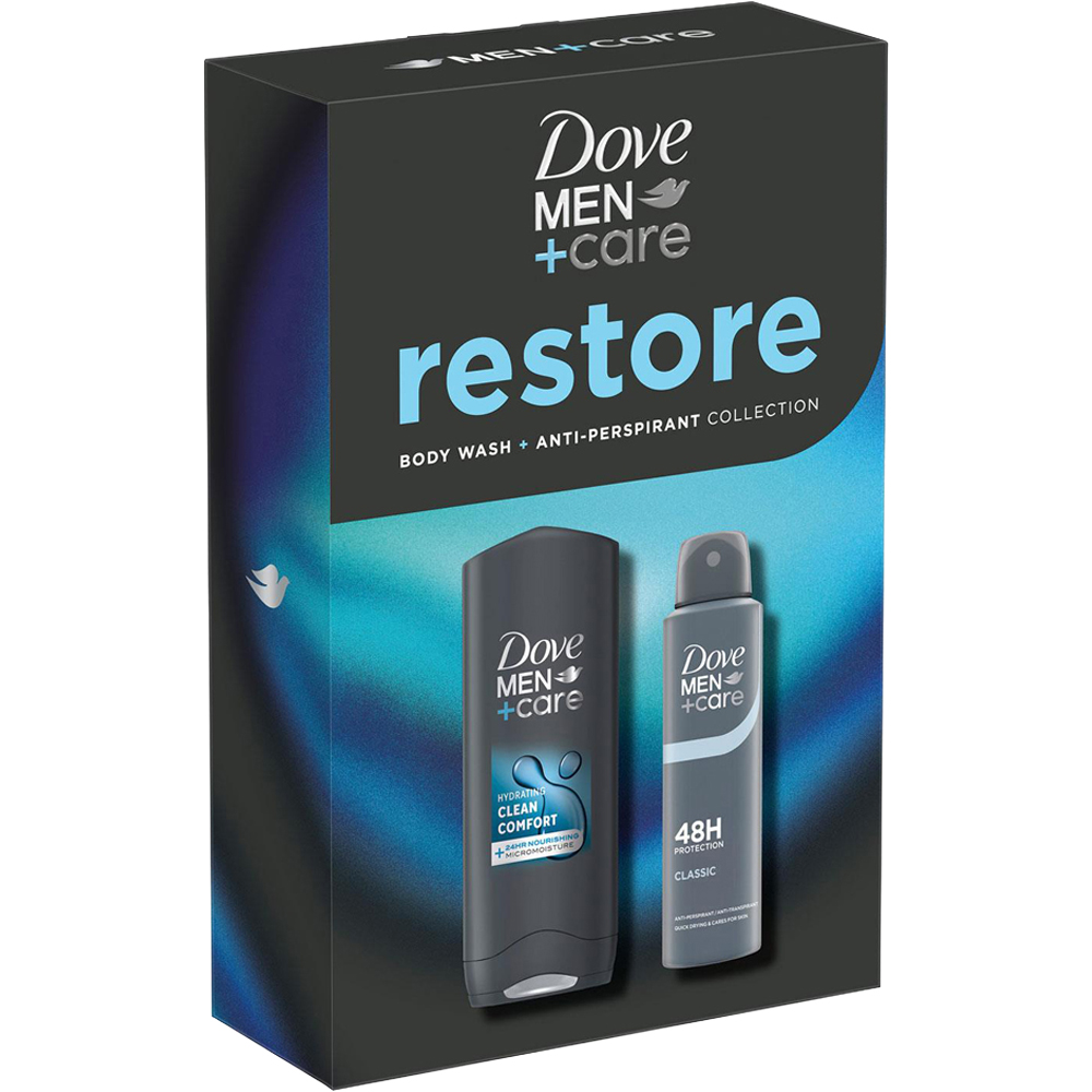 Dove Men+Care Restore Comfort Bodywash and Deodorant Gift Set 3 Pack Image 4