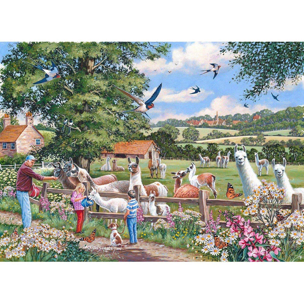 The House of Puzzles Llama Mamas 1000 Piece Jigsaw Puzzle Image