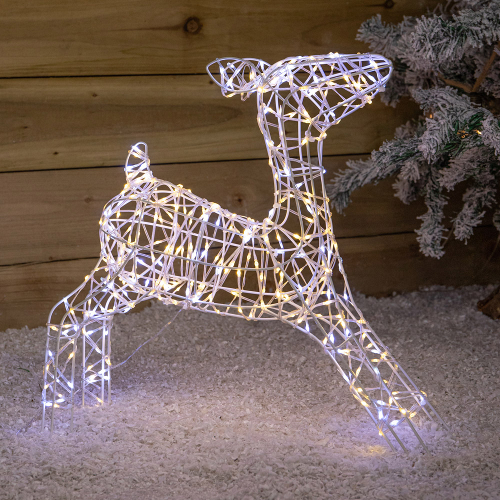 Samuel Alexander Cool and Warm White LED Light-Up Twinkling Christmas Baby Reindeer 41cm Image 1