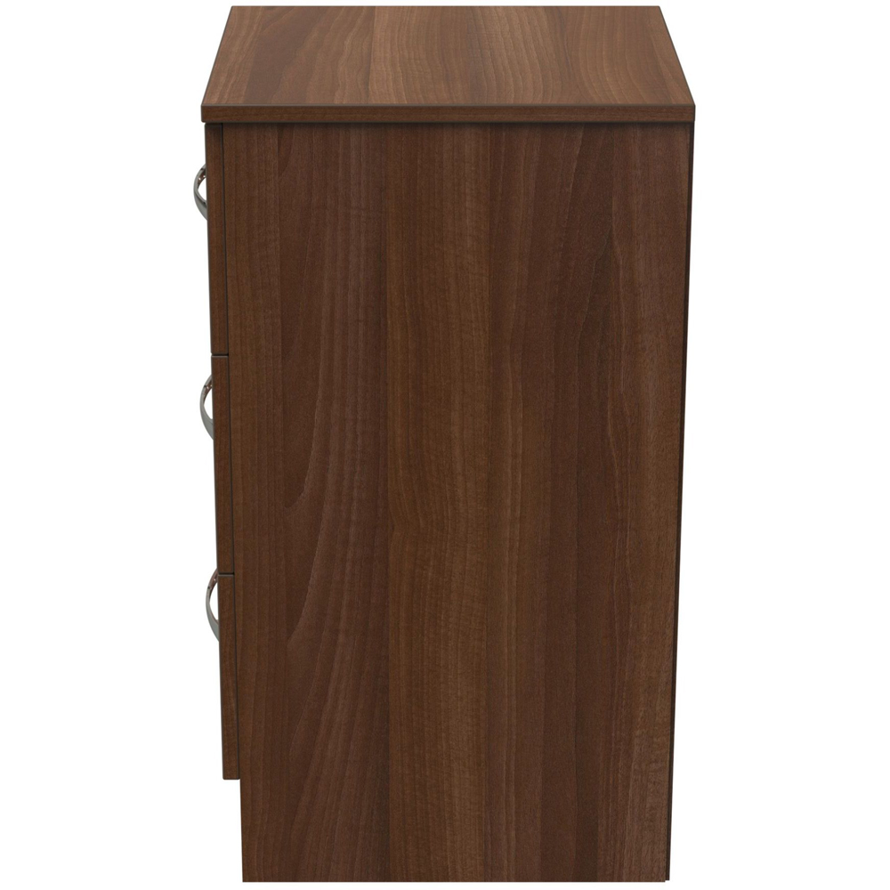 Crowndale Avon 3 Drawer Noche Walnut Bedside Cabinet Image 4