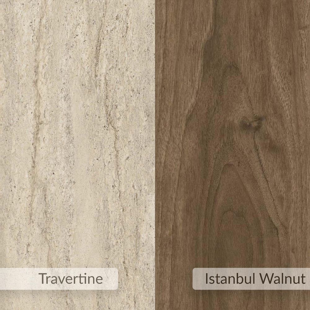 Decortie Sable Travertine and Istanbul Walnut Coffee Table Image 7