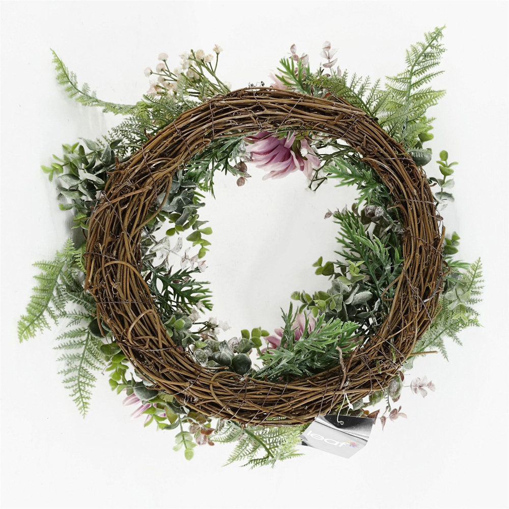 Botanik Opulent Pink Blossom Floristry Artificial Wreath 45cm Image 5
