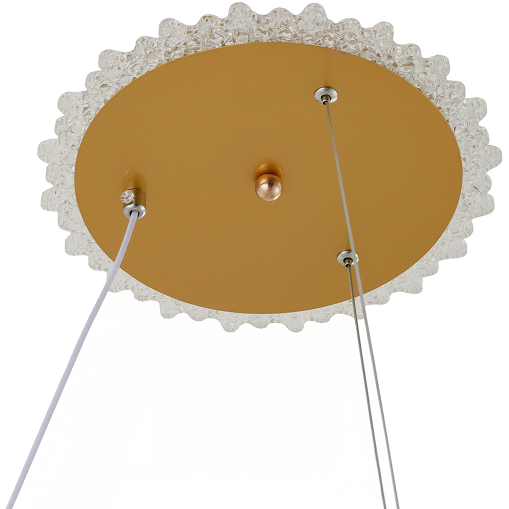 Living and Home Gold Acrylic Geometric Pendant Light with 3 Colour Temperature Settings Image 5