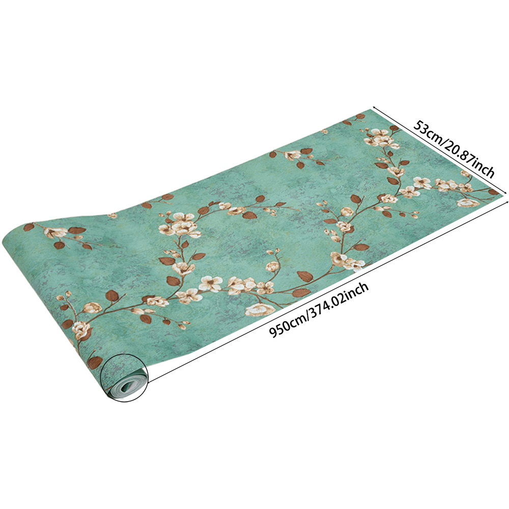 Living and Home Green 3D Embossed Non-Pasted Rectangle Wallpaper Roll 950 x 53cm Image 8