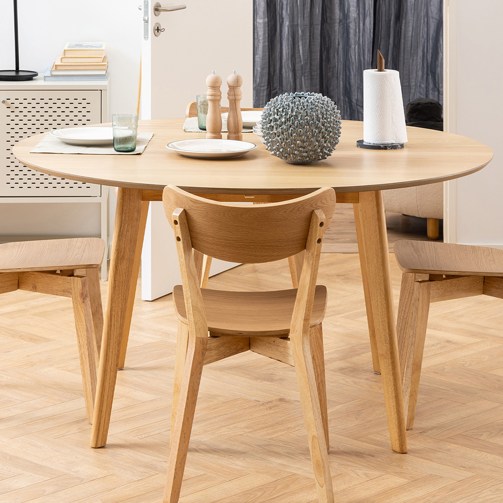 Florence Roxby Round Dining Table Oak Image 1