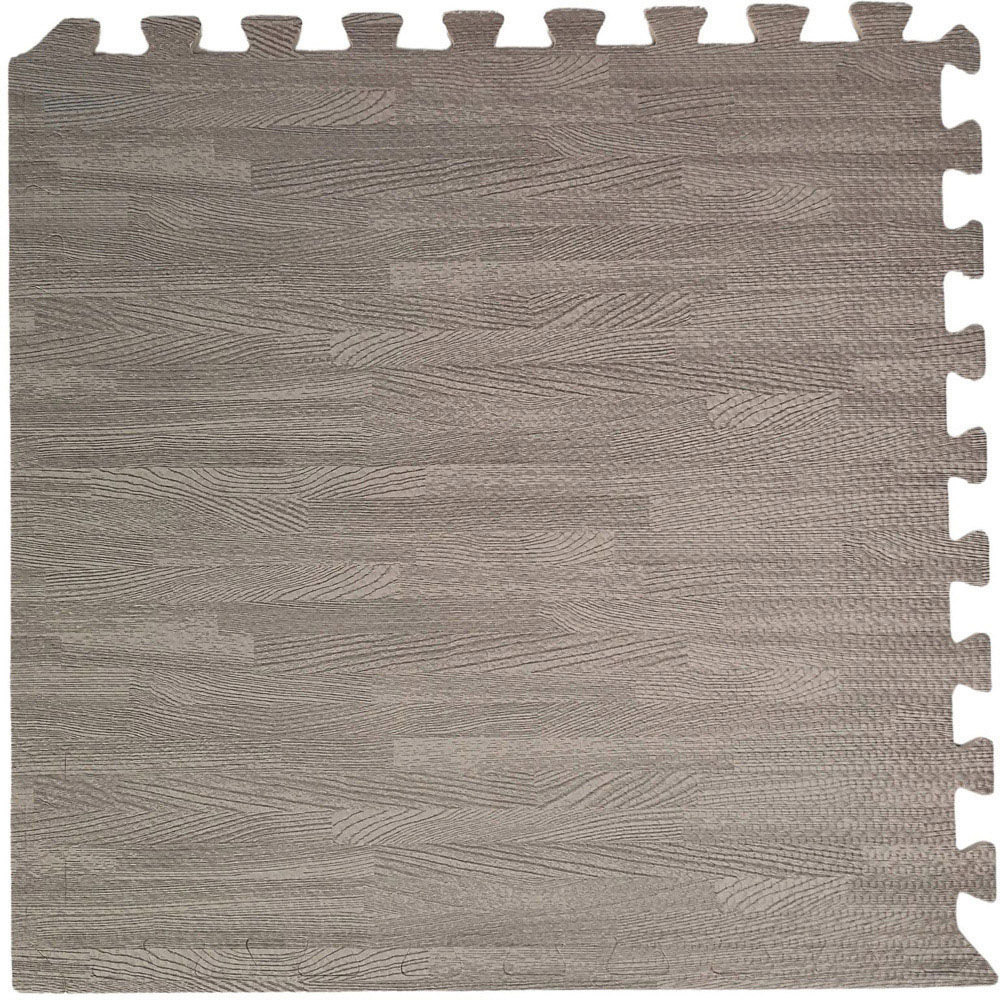 Samuel Alexander 4 Piece Grey Wood Effect EVA Foam Floor Mat 60 x 60cm Image 3