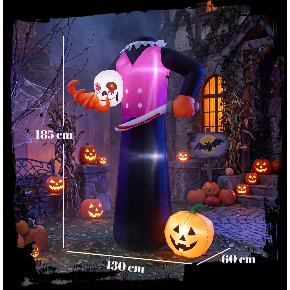 Outsunny Inflatable Headless Skeleton Halloween Decoration 6ft Image 8