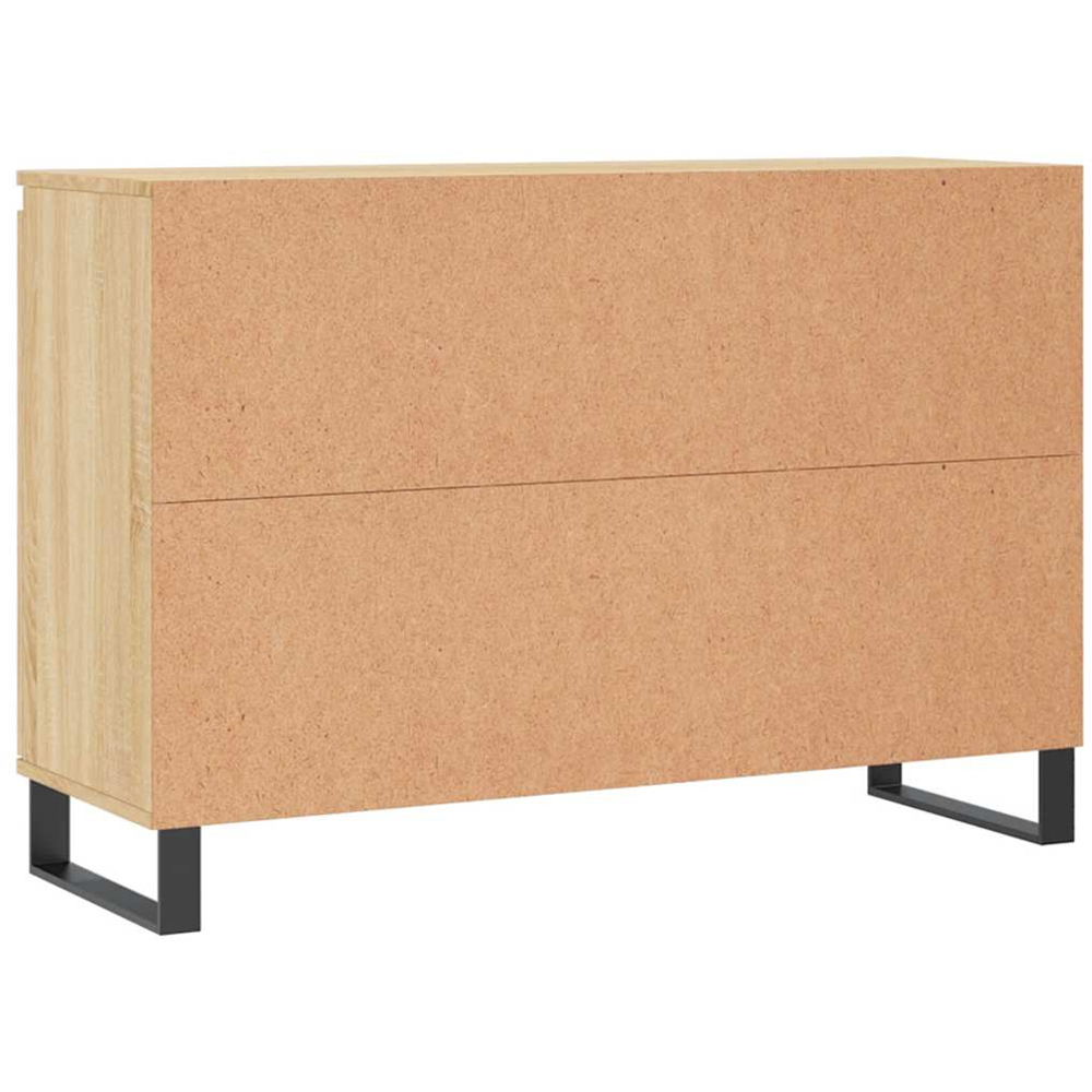 vidaXL 2 Door 2 Drawer Sonoma Oak Sideboard with Metal Legs Image 8