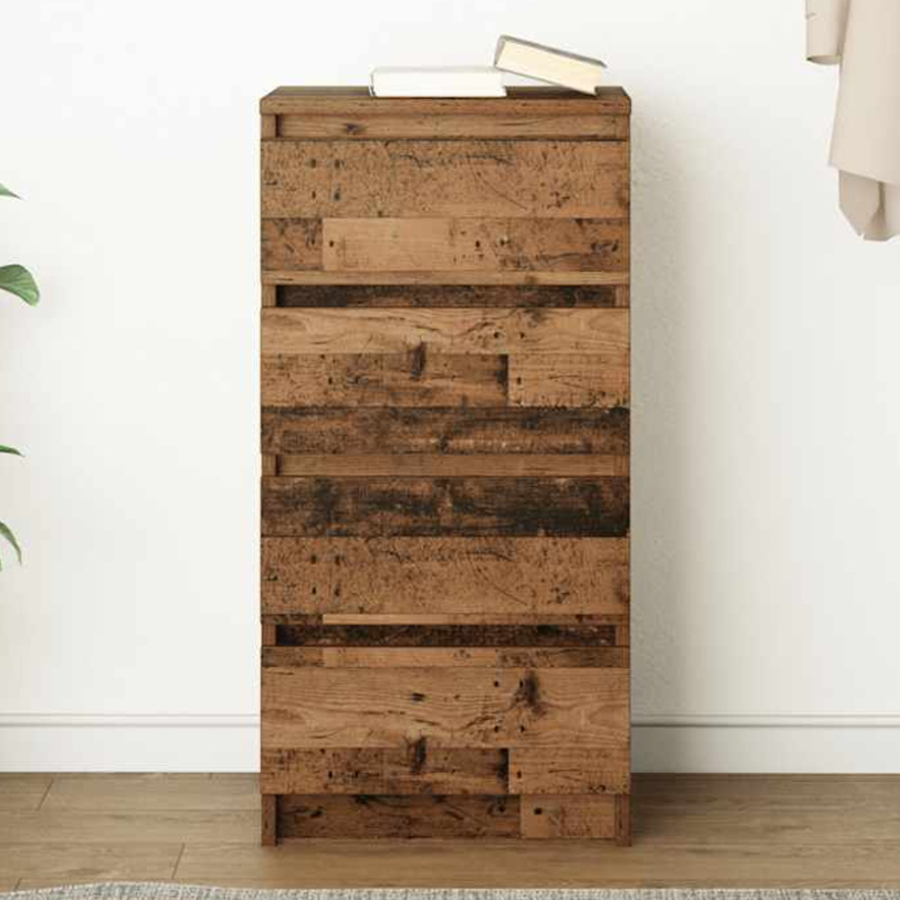 vidaXL 4 Drawer Old Wood Sideboard Image 1