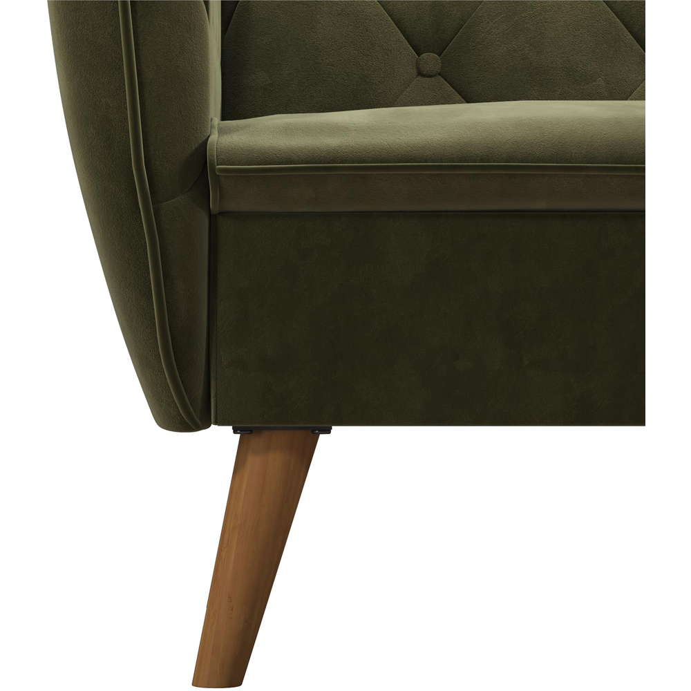Novogratz Green Velvet Teresa Memory Foam Accent Chair Image 4
