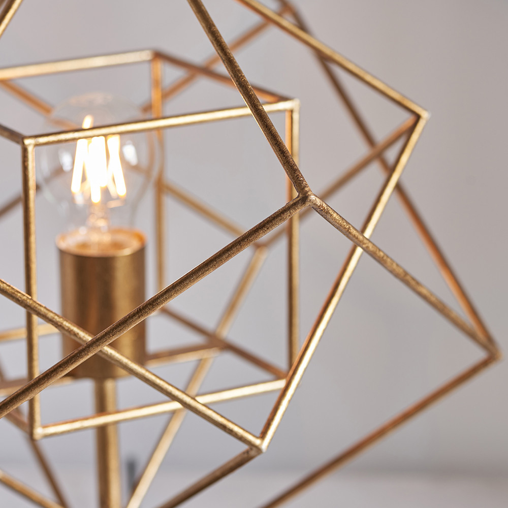 Merano Pescara Leaf Antique Gold and Black Marble Table Lamp Image 5