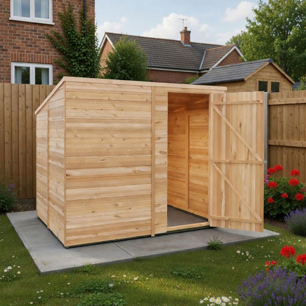 Shire Super Value 8 x 6ft Overlap Pent Garden Shed Image 6