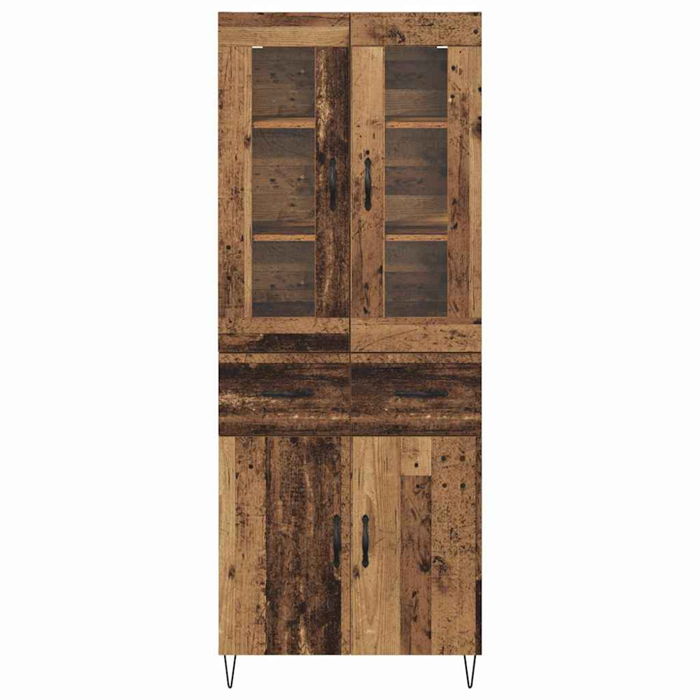 vidaXL 4 Door 2 Drawer Old Wood Sideboard Image 8
