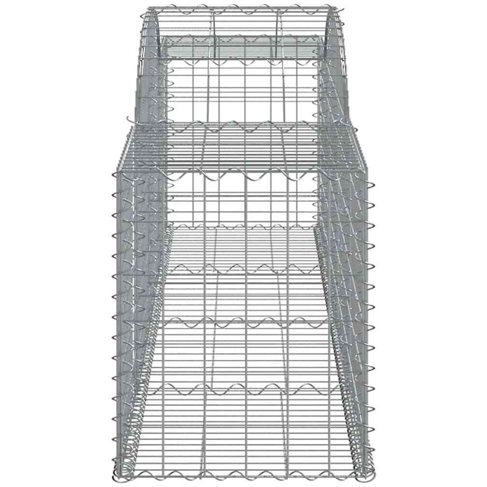 vidaXL Silver Galvanised Iron Arched Gabion Basket 300 x 50 x 60/80cm 11 Pack Image 3