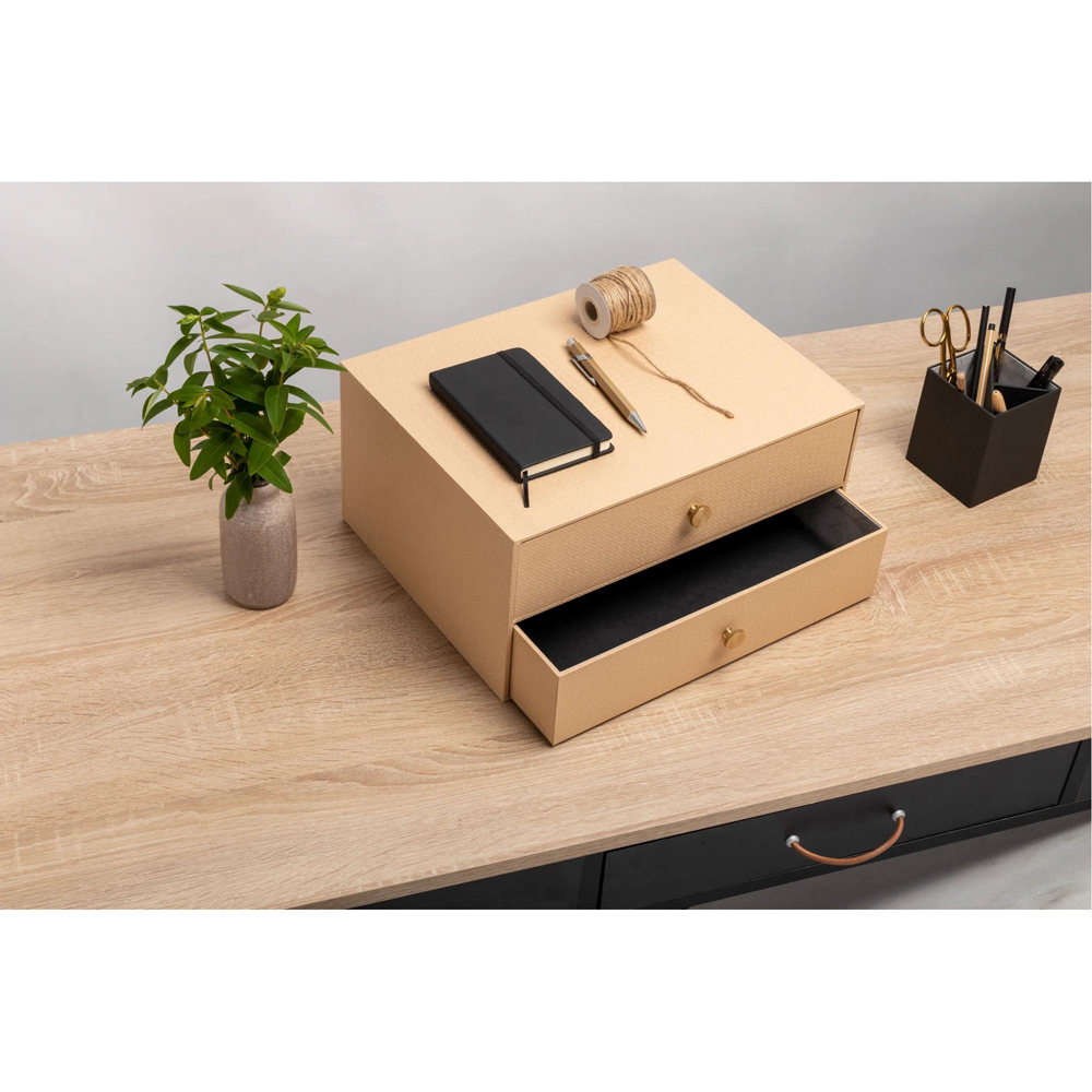 Exacompta OfficeByMe 2 Drawer Beige Filing Module Image 2
