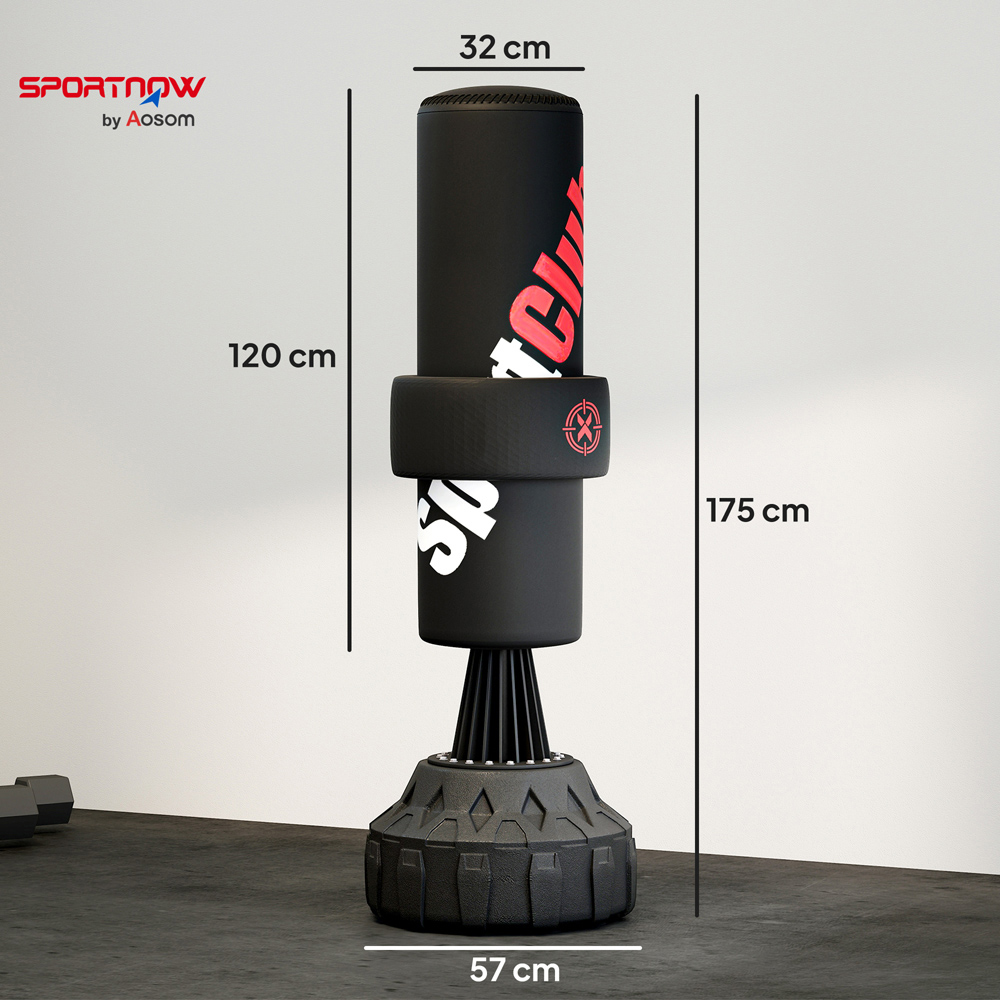 SPORTNOW Freestanding Boxing Punching Bag with Stand and Hand Wrap 175cm Image 9