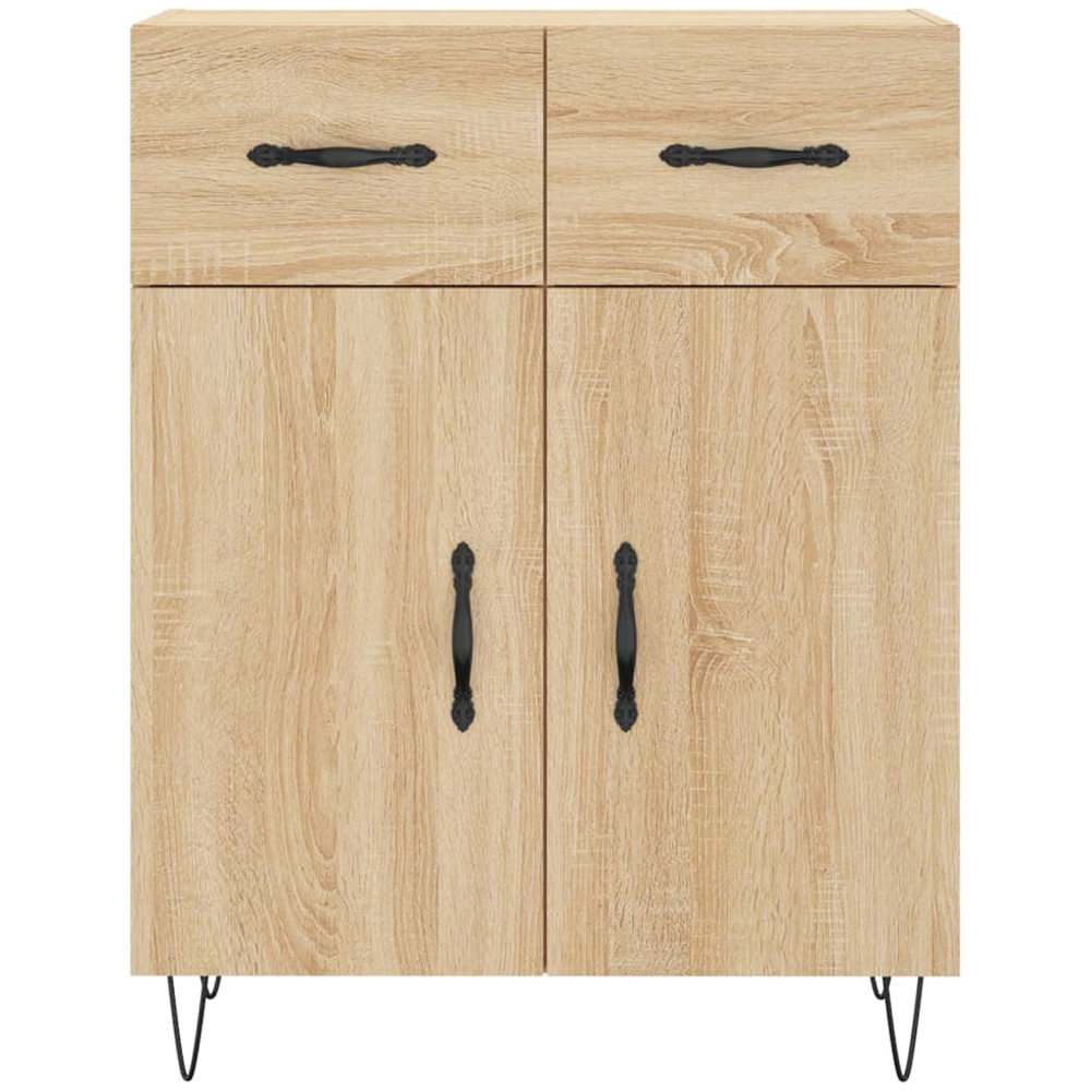 vidaXL 2 Door 2 Drawer Sonoma Oak Sideboard Image 6