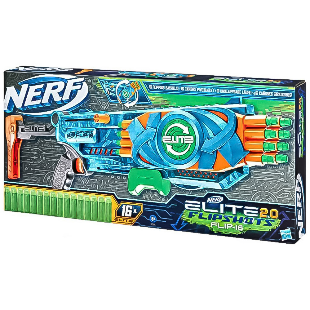 Hasbro Nerf Elite 2.0 Flip Blaster with 16 Darts Image 2