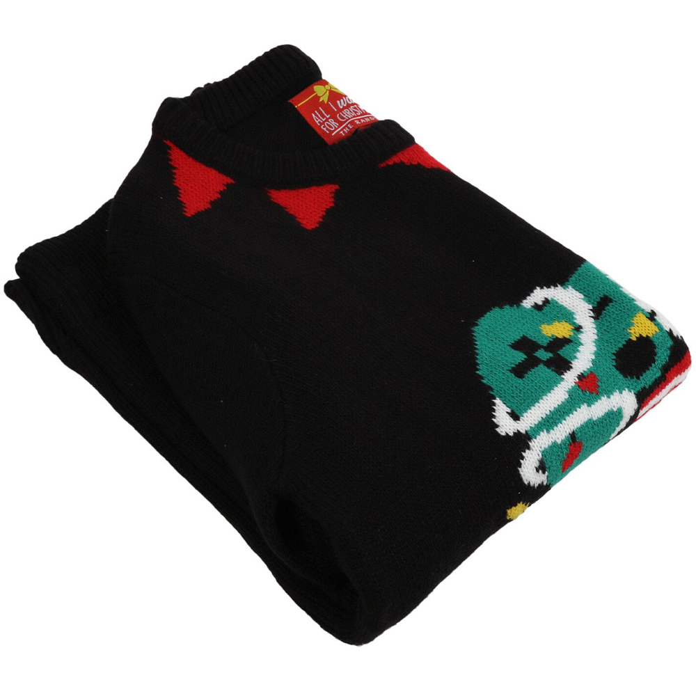 Kids Black Gamer Elf Christmas Jumper 8-10 Years Image 3
