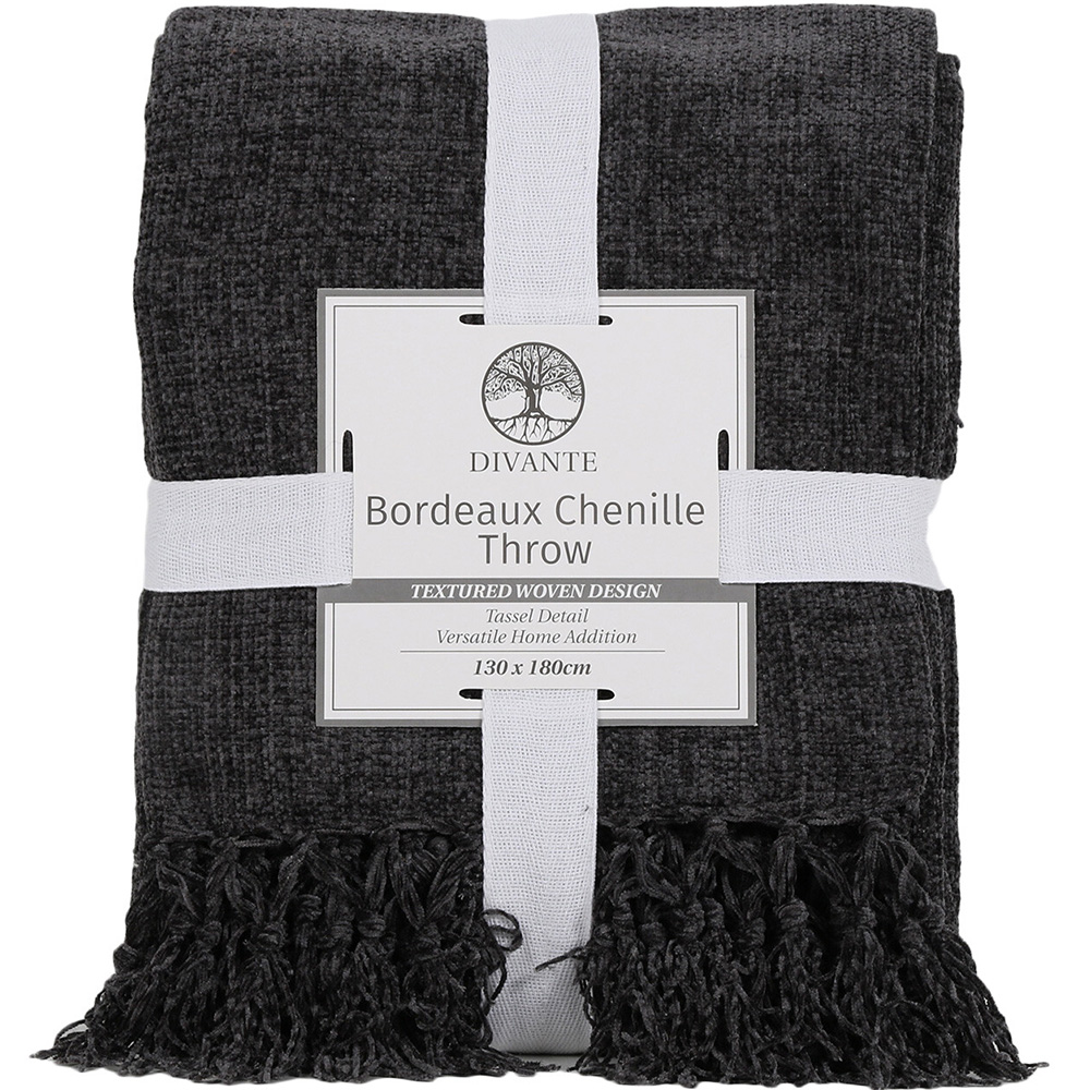 Charcoal chenille throw 2025