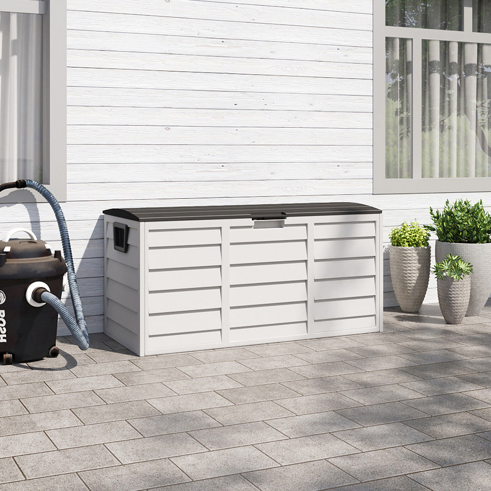 Living and Home 290L Grey Top Garden Storage Box Image 2