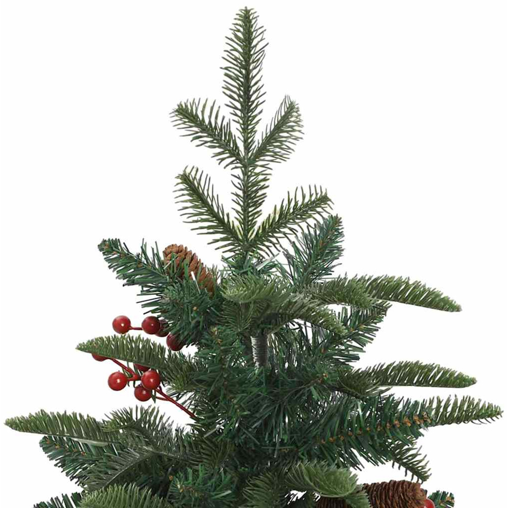 vidaXL Pre-Lit Warm White LED and Pink Baubles Green Artificial Christmas Tree with Stand 5ft Image 4