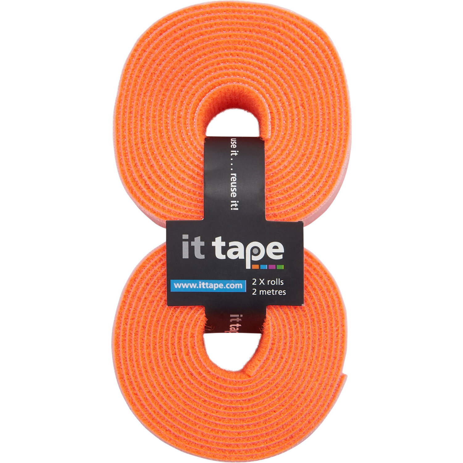 it tape Orange Hook n Loop Refills 2 Pack Image 1