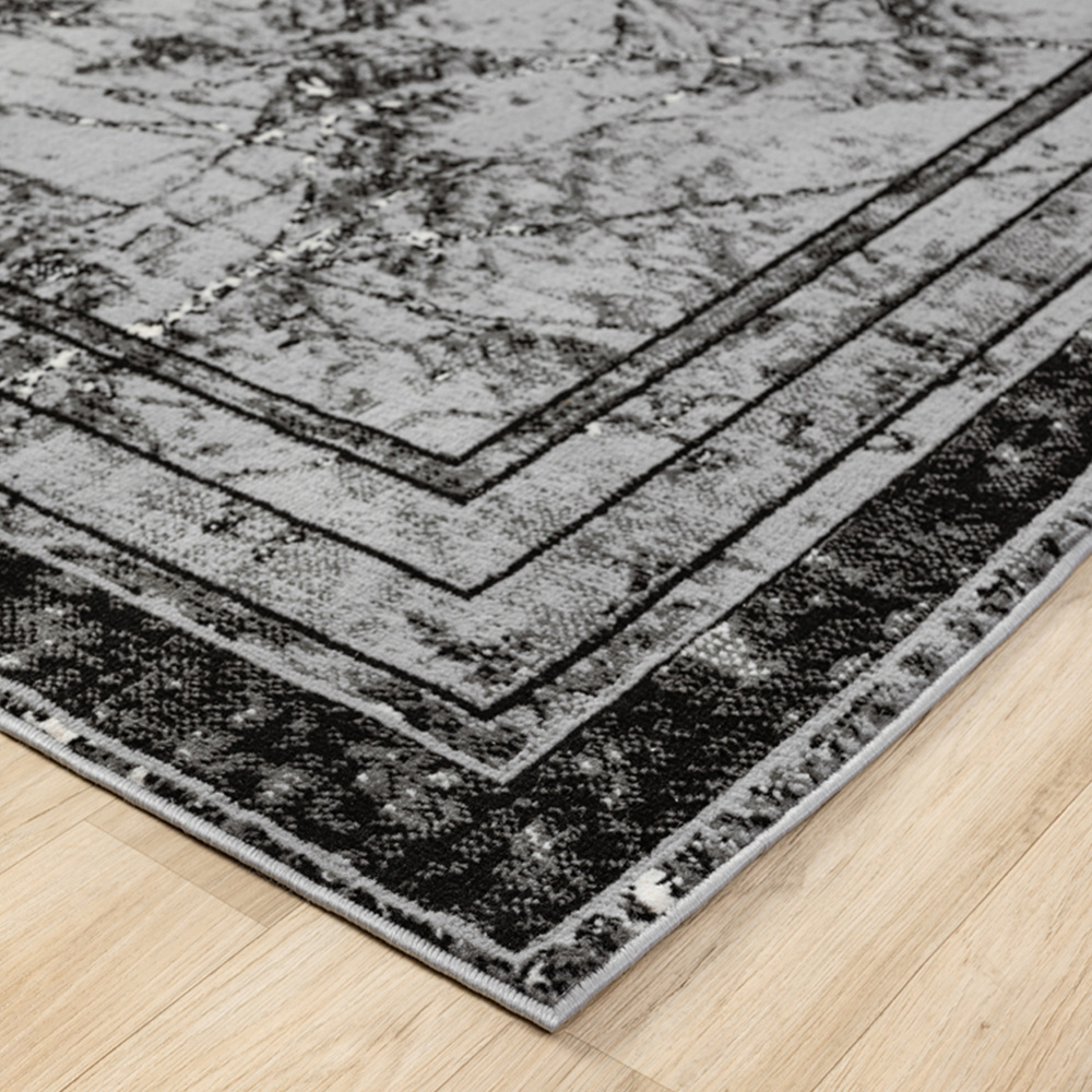 Desire Rugs Obsidian Grey Abstract Frame Rug 200 x 290cm Image 5