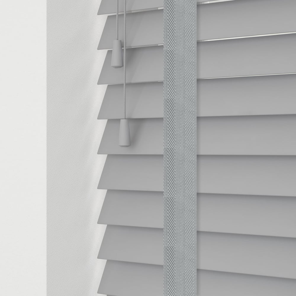 Caecus Real Wood Tape Venetian Blind Grey 60 x 200cm Image 1