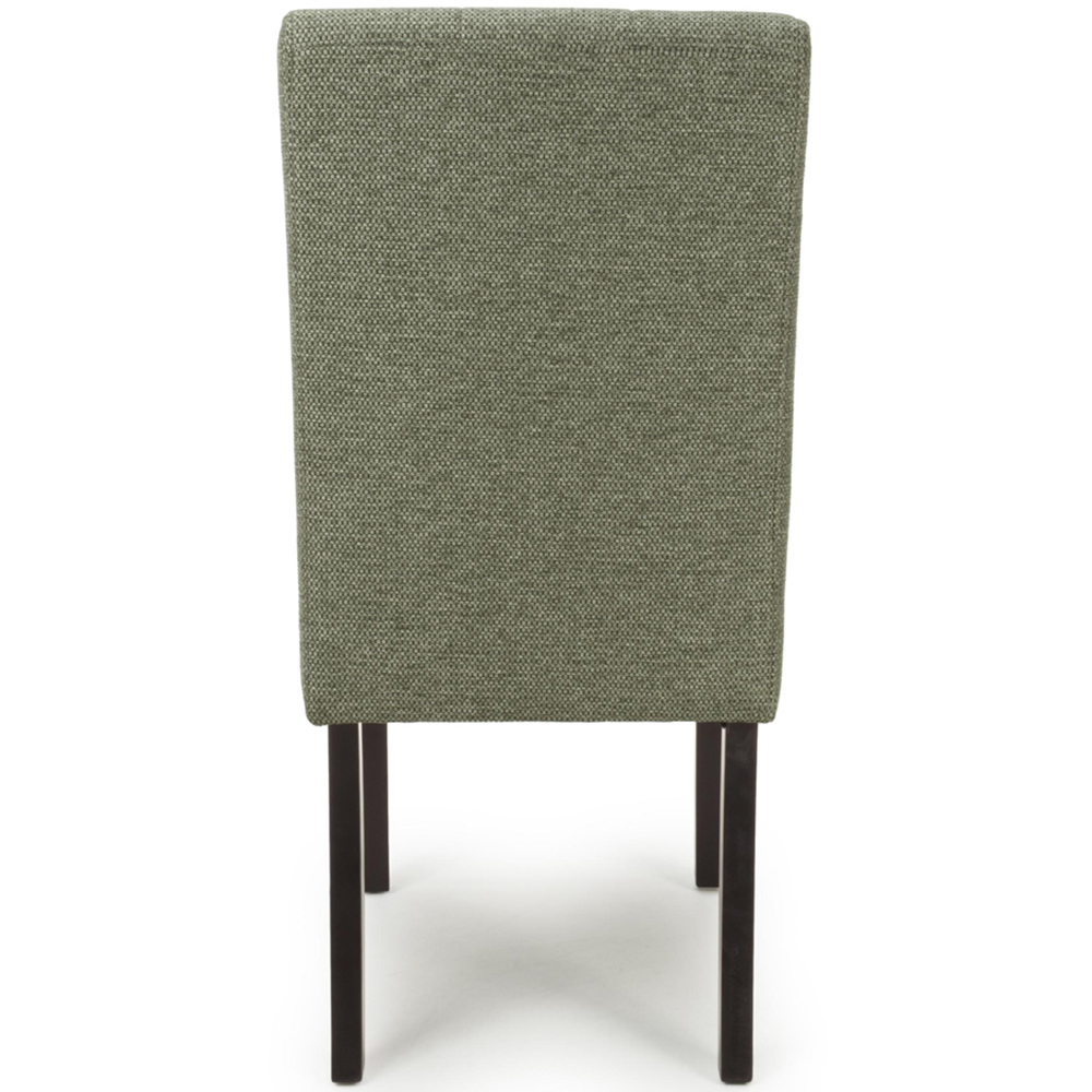 Portland Harlow Olive Weave Walnut Legs Waffle Back Dining Chair Image 6