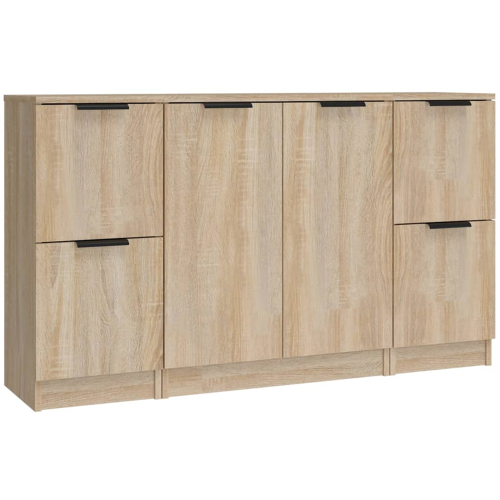 vidaXL 6 Door Sonoma Oak Sideboard 3 Piece Image 2