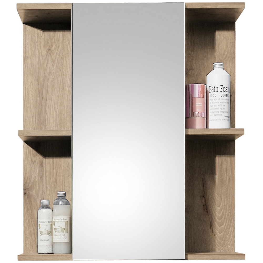 Julian Bowen Vista Single Door Viking Oak Mirror Cabinet Image 3