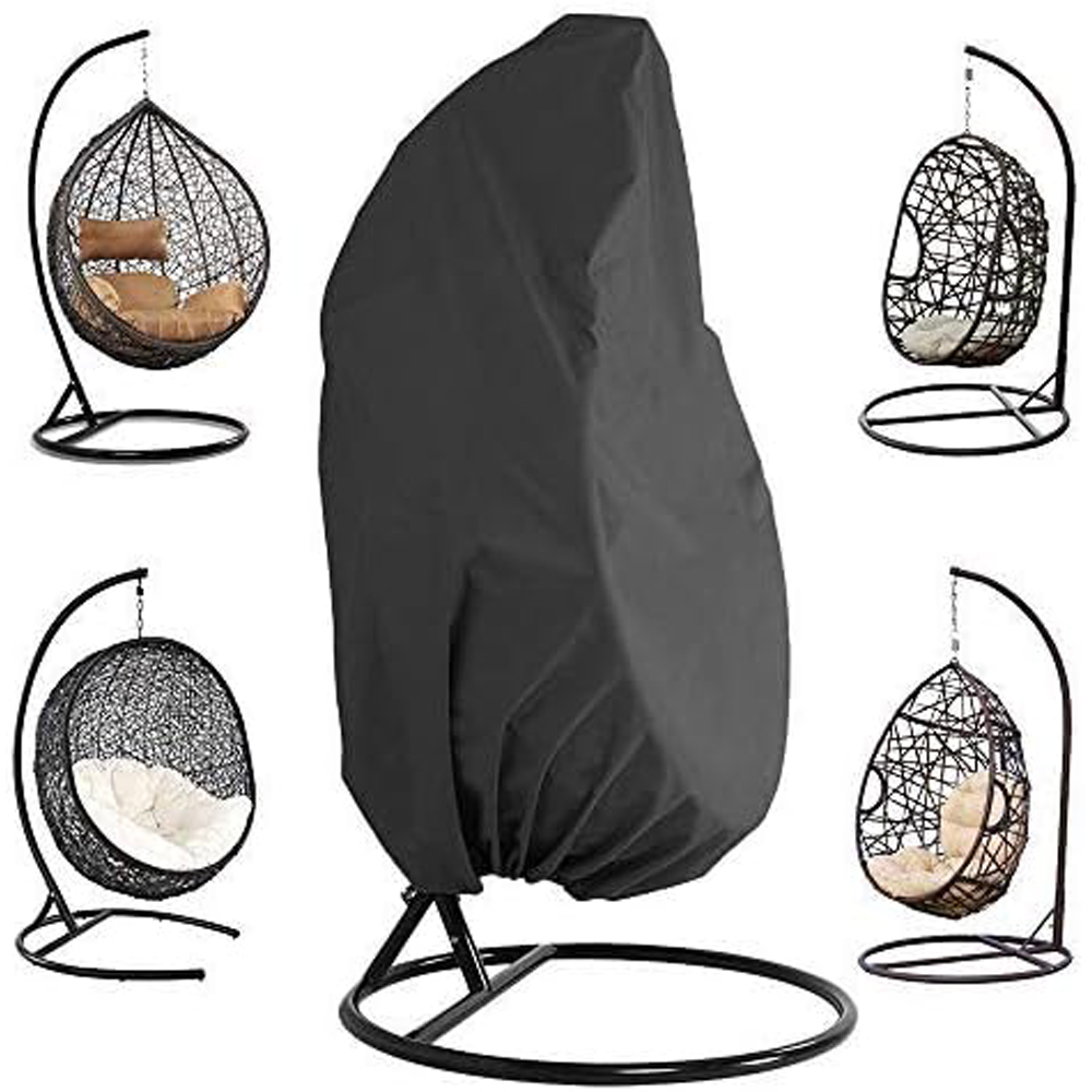 Outdoor Living Black Large Garden Outdoor Hanging Chair Cover Image 2