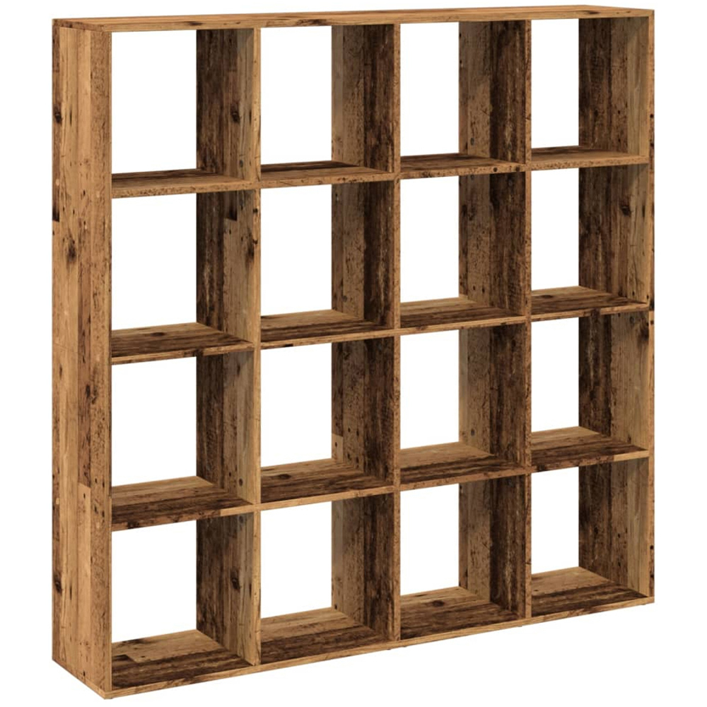 vidaXL 12 Shelf Old Wood Bookcase Image 2
