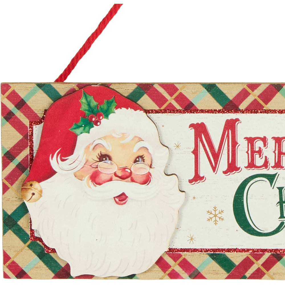 Wooden Merry Christmas Plaque Image 4