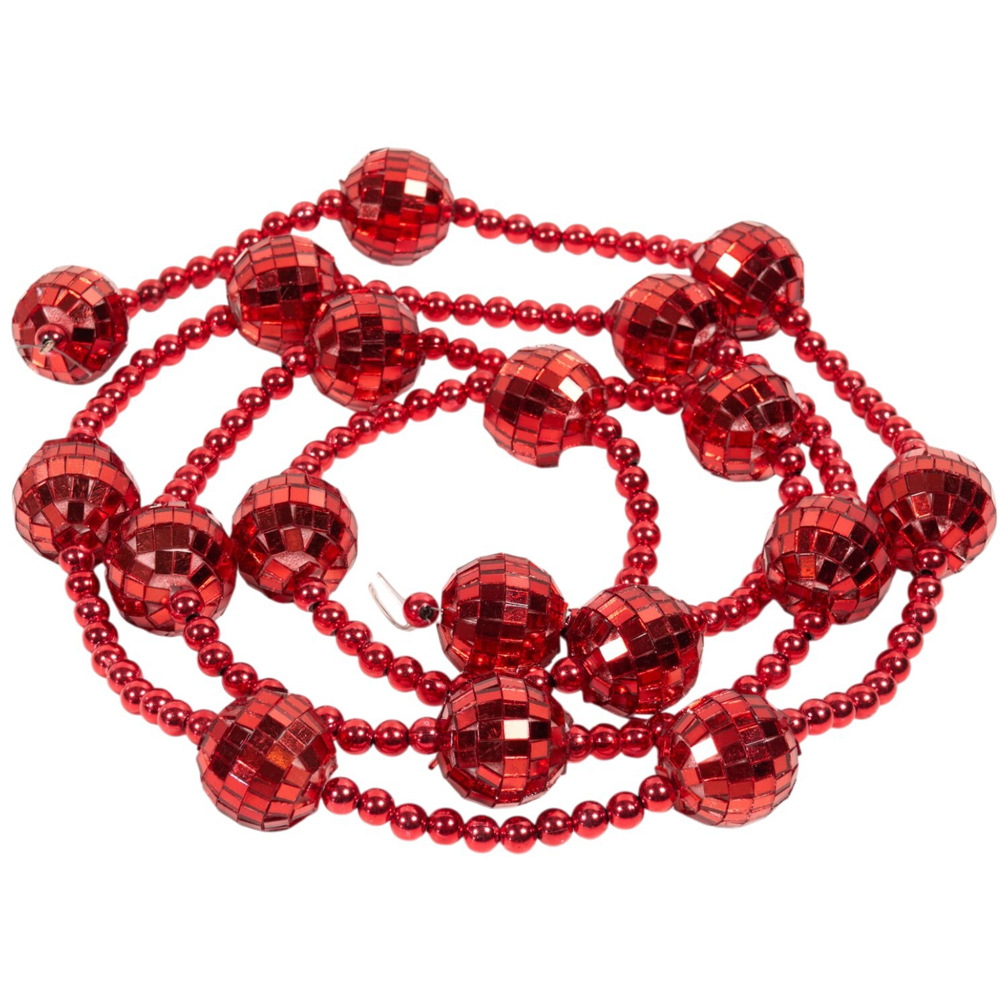 Disco Ball Garland Red Image 3