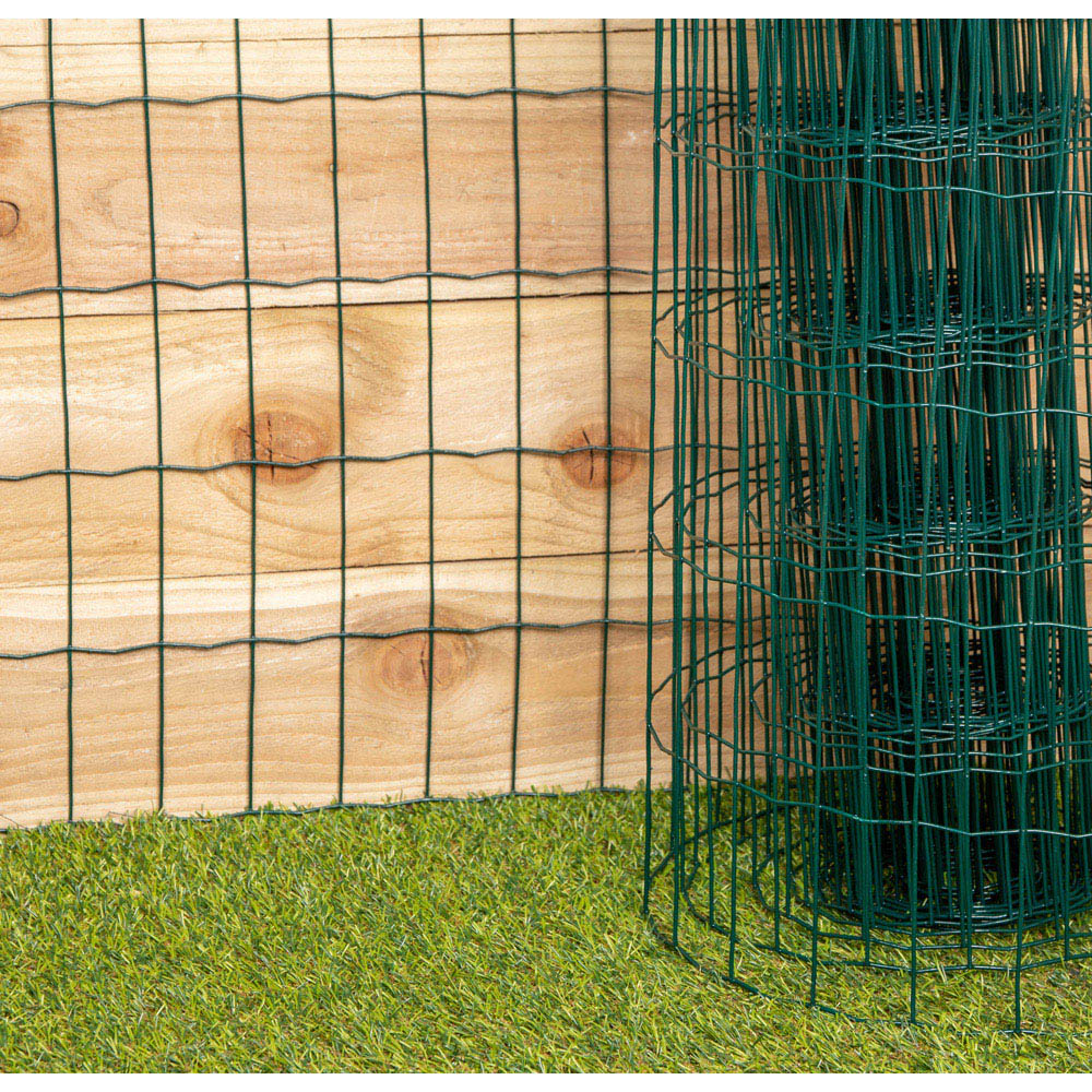 Samuel Alexander Green PVC Plastic Coated Metal Garden Fence 1000 x 60cm Image 4