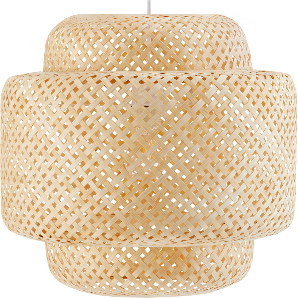 tectake Lignea Lux Bamboo Ceiling Light Image 1