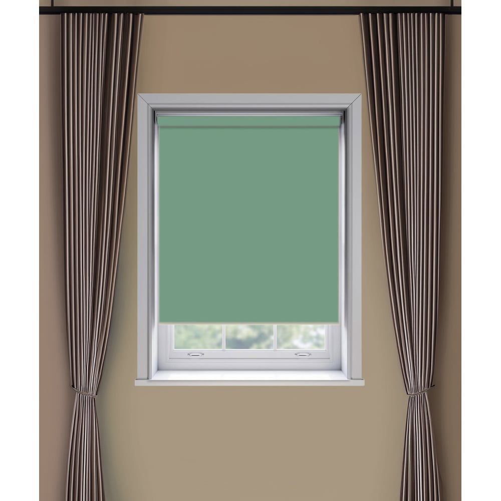 New Edge Blinds Thermal Blackout Roller Blind Basil 70cm Image 3