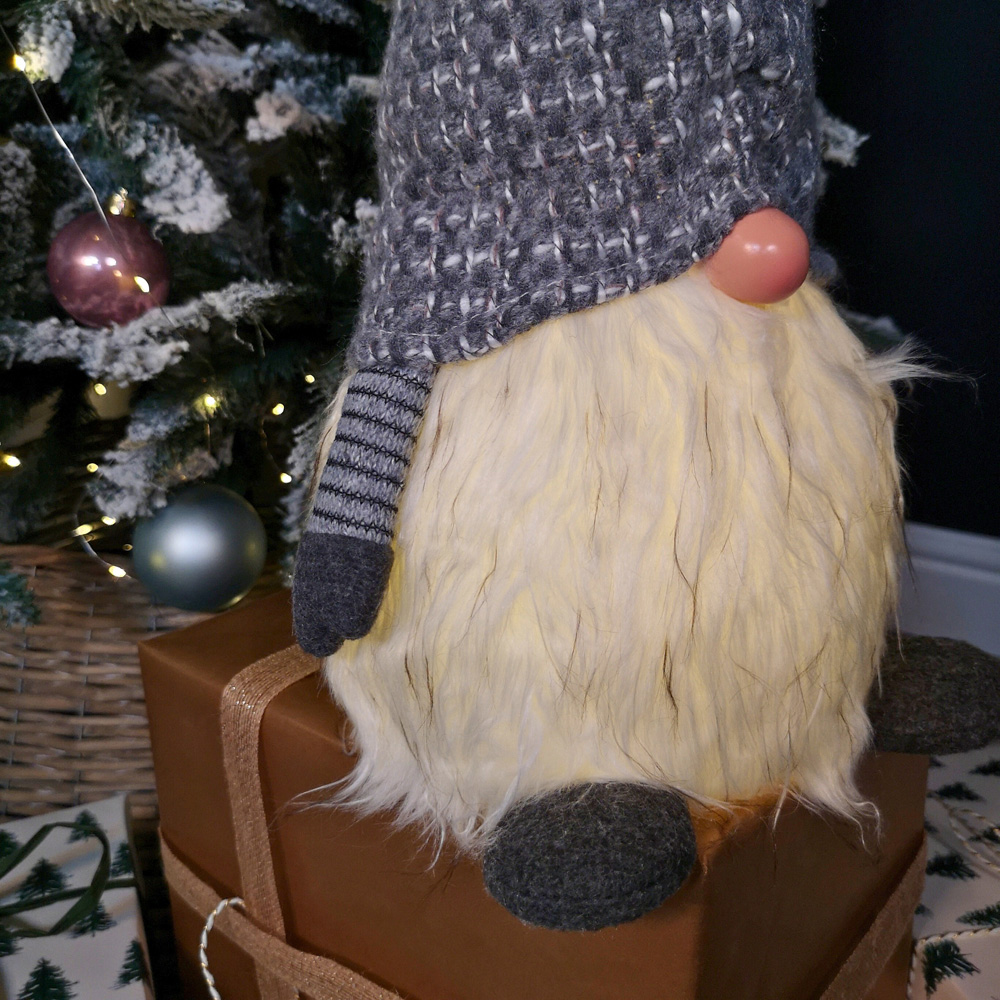 Samuel Alexander Dark Grey Sitting Gonk Christmas Decoration 50cm Image 3