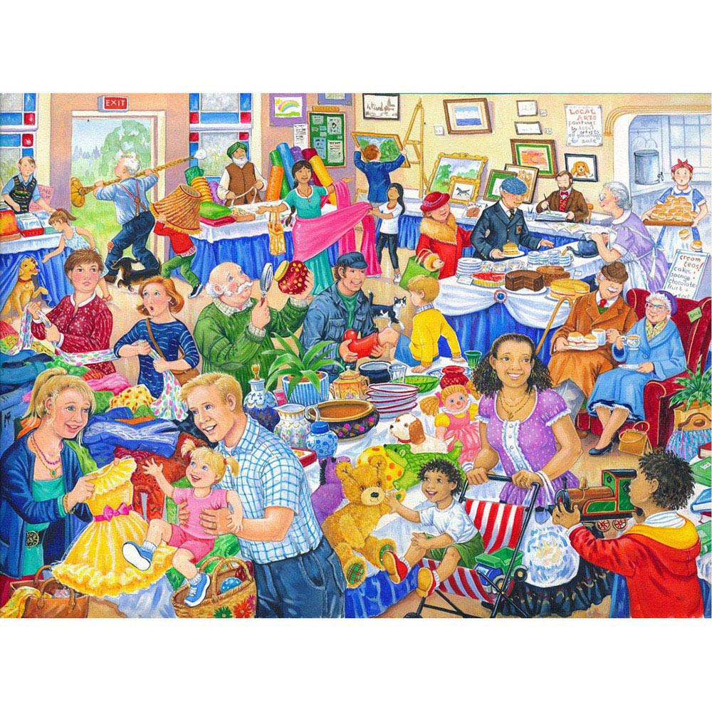 The House of Puzzles Jumble Sale 500 Piece Big Jigsaw Puzzle Image