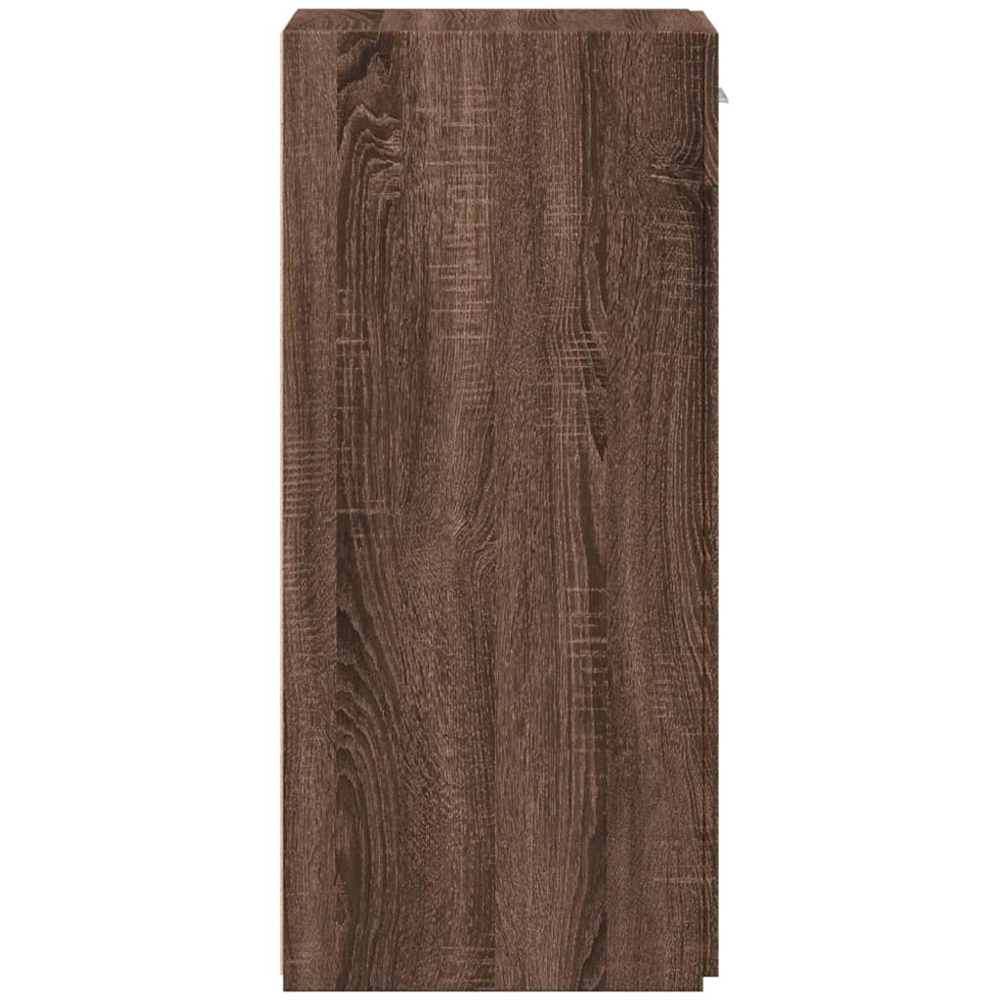 vidaXL Single Door Single Drawer Brown Oak Sideboard Image 4
